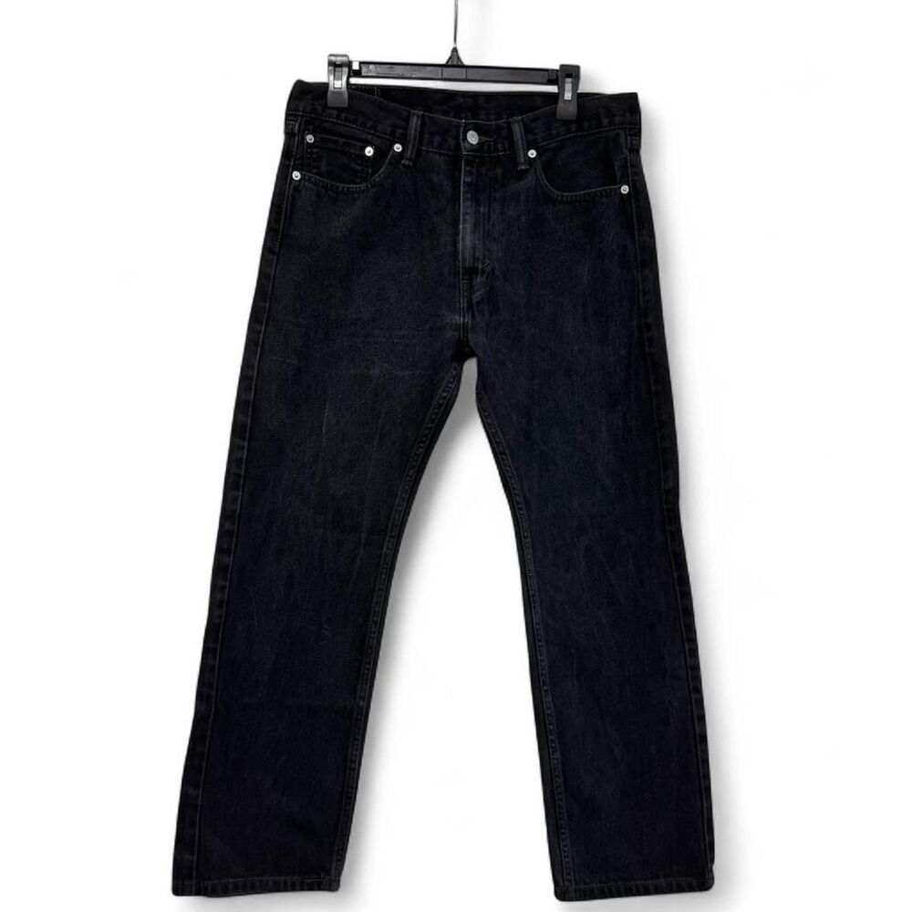 Levi's 505 Men's Black Jeans 33x30 Straight Leg 90s Grunge Streetwear Minimalist